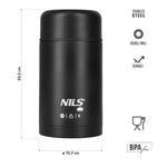 NC3802 Pusdienu termoss 1000ml Melns Nils Camp