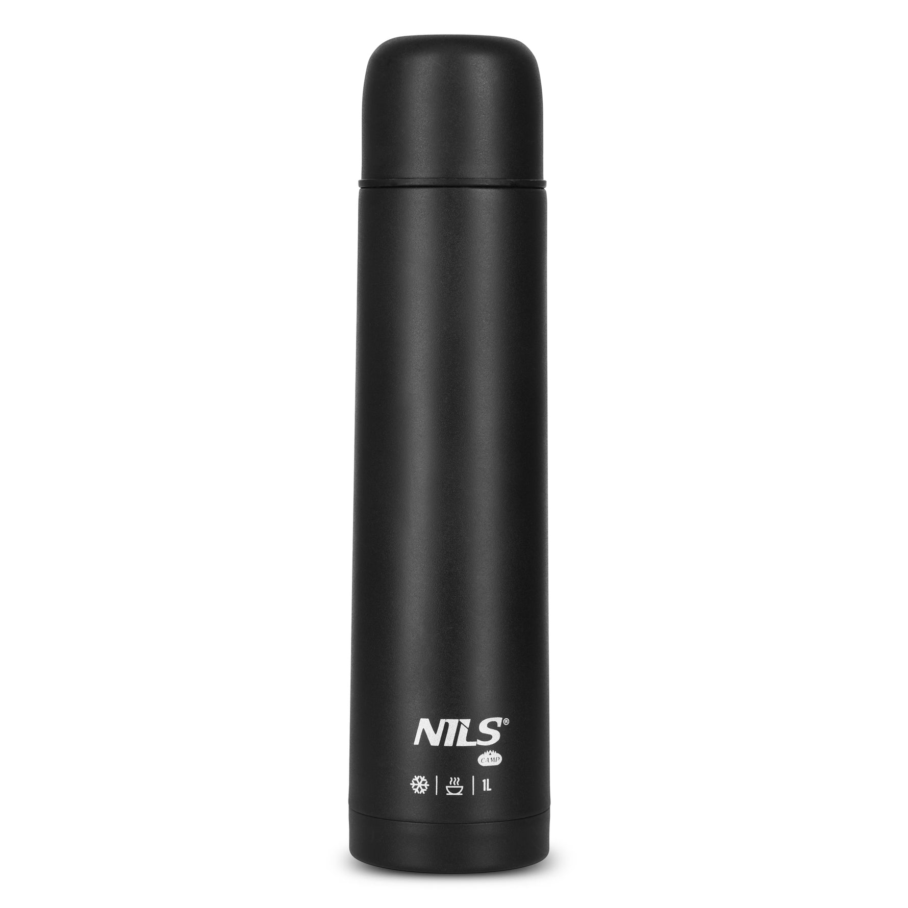 NC3804 1000 ML Melns NILS CAMP CEĻOJUMU TERMOSS