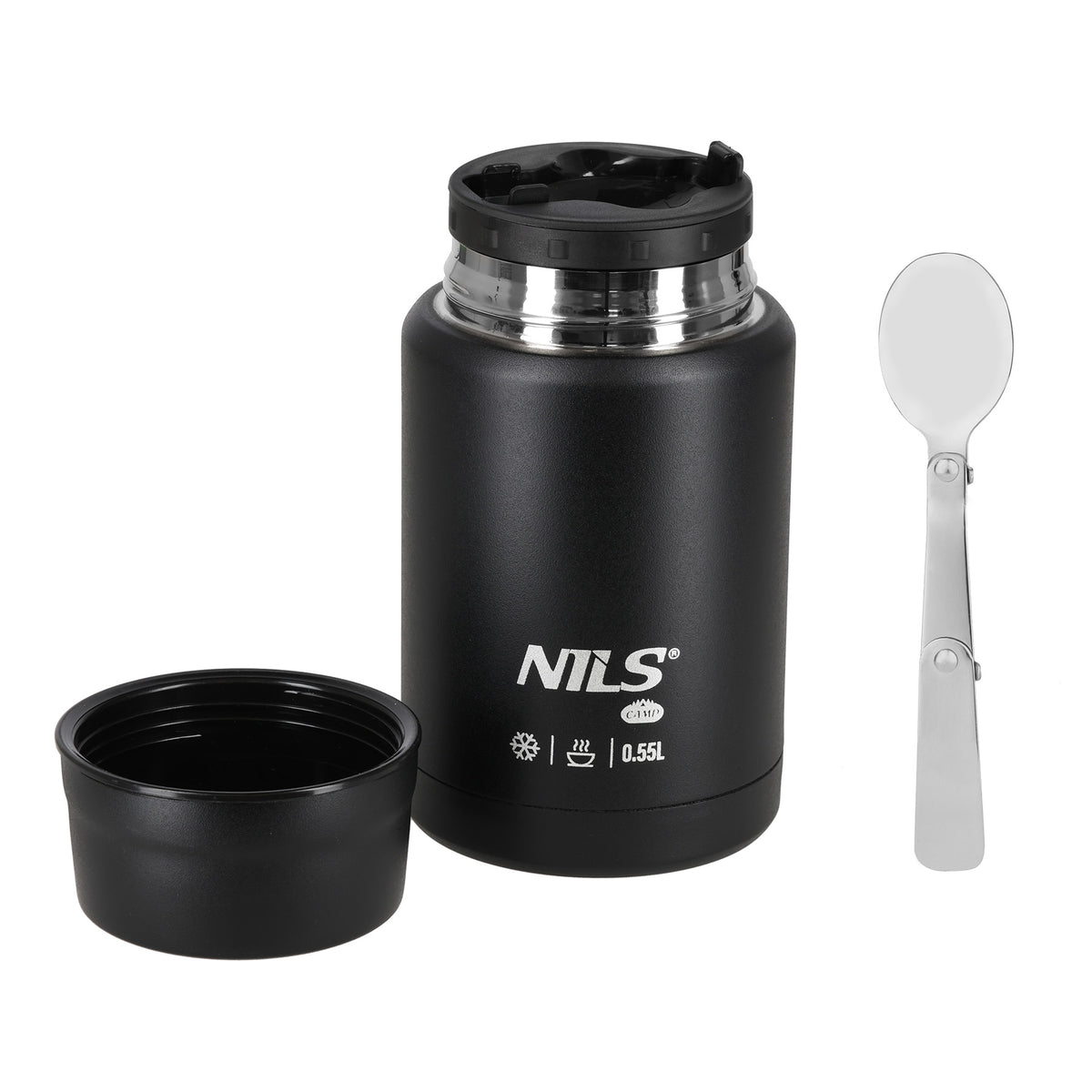 NC3807 550ML BLACK FOOD THERMOS NILS CAMP