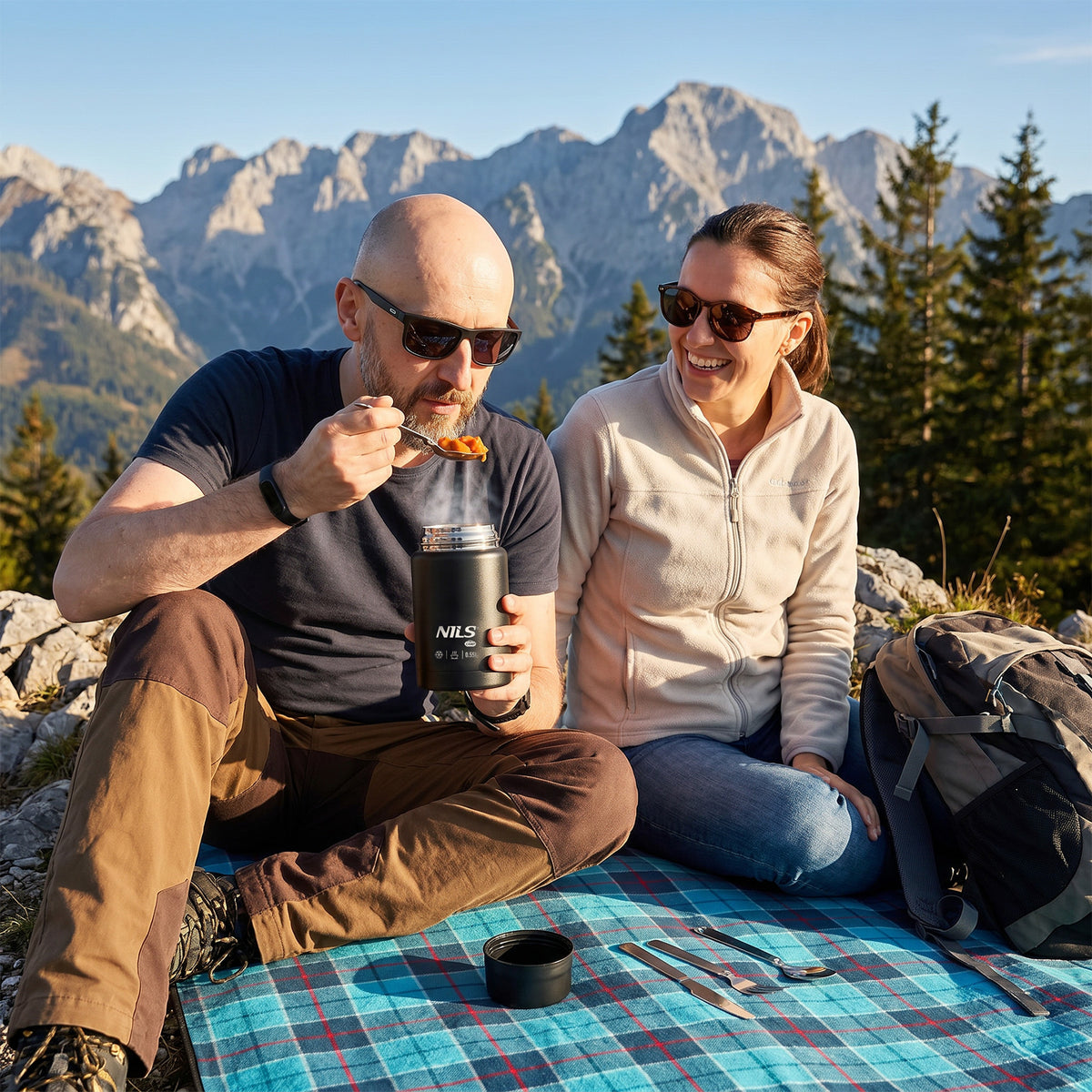 NC3807 550ML BLACK FOOD THERMOS NILS CAMP