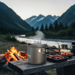 NC4202 Alumīnija tūristu katls ar vāku 1000ml Nils Camp