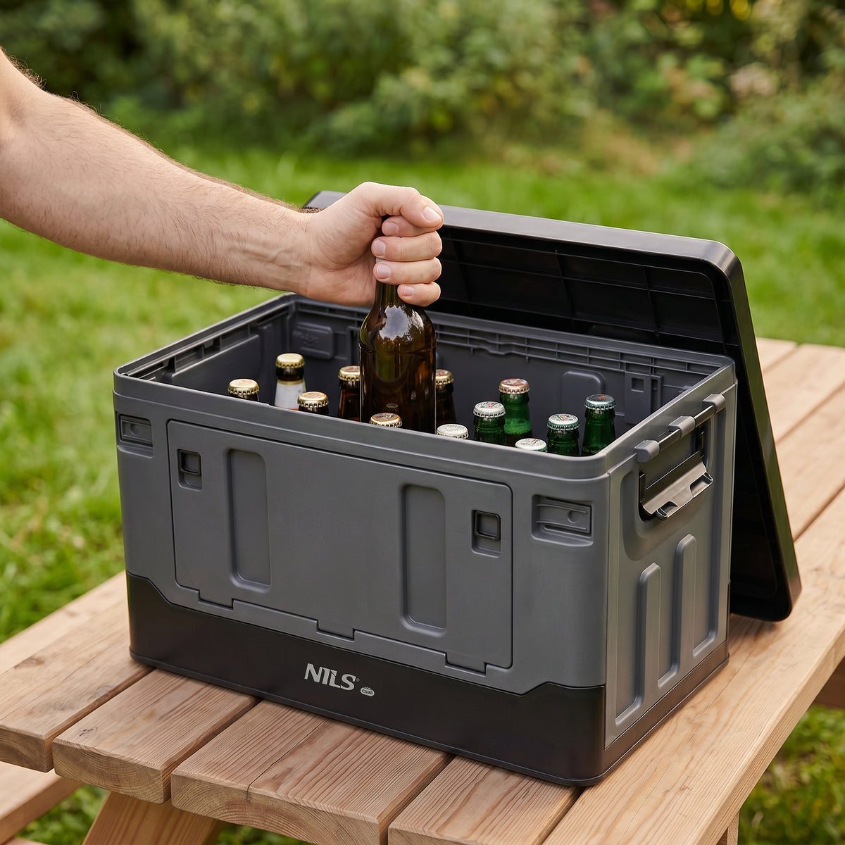 NCB4602 TRANSPORTA BOX 38L GREY-BLACK NILS CAMP