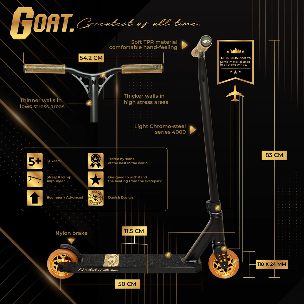 Triku skrejritenis NKD GOAT Black/gold