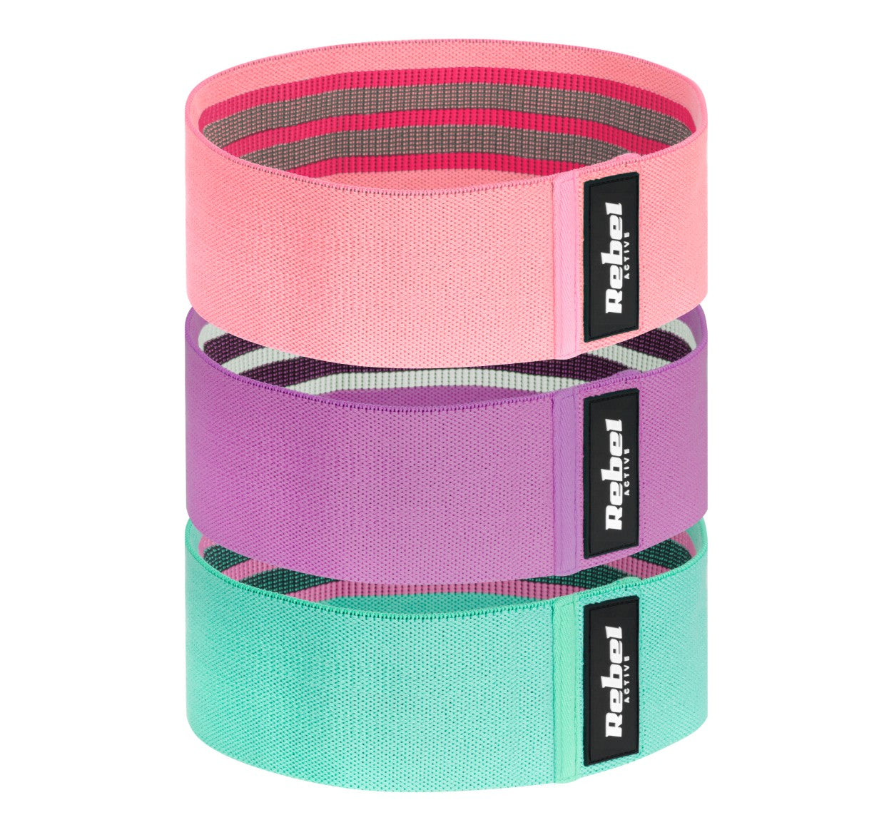 Vingrošanas lentu komplekts - Mini Band M, 27-55 kg, 3 lentes, REBEL ACTIVE