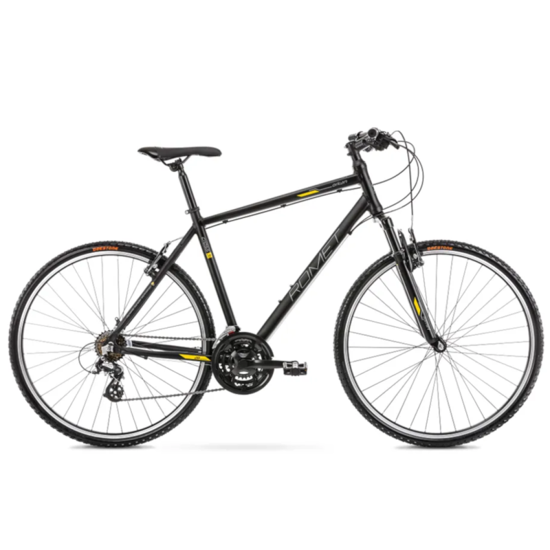 Vīriešu velosipēds ROMET Orkan M, melns-zelts (XL)