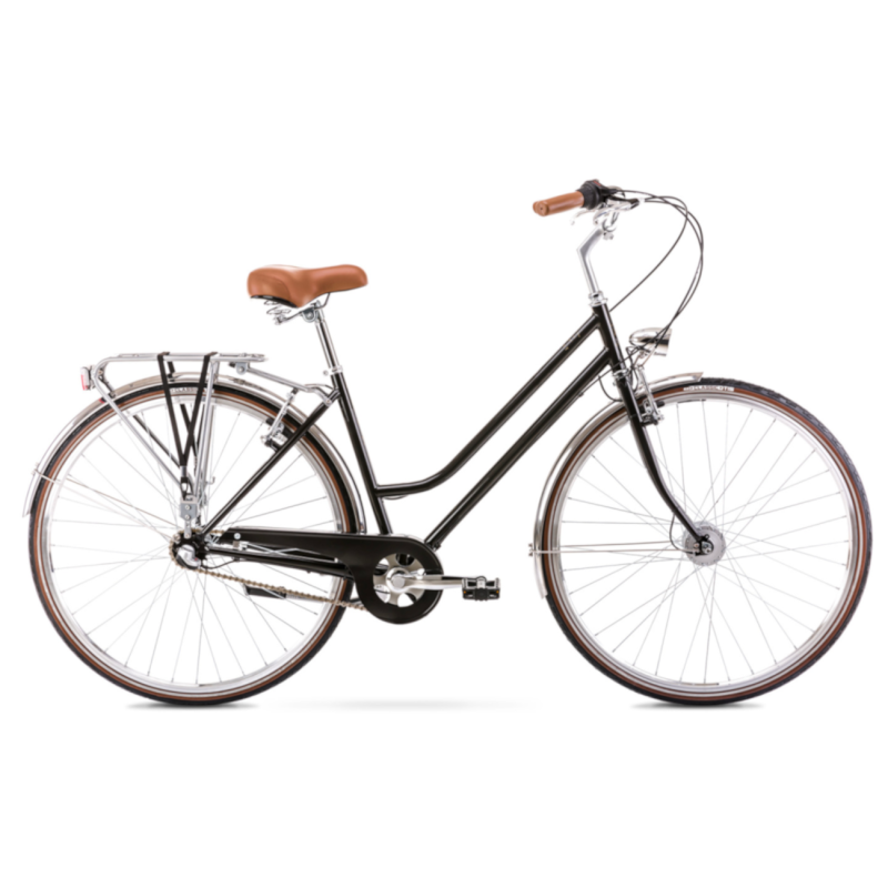 Pilsētas velosipēds ROMET Vintage Classic D, melns (L)