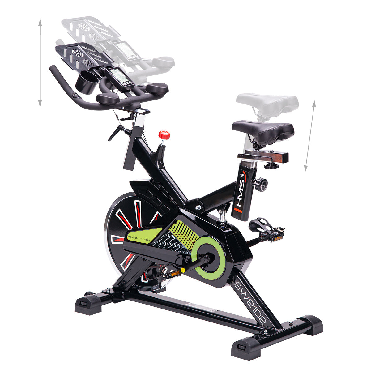 Velotrenažieris HMS SPIN BIKE GREEN SW2102