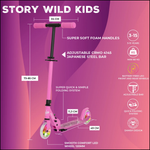 Skrejritenis Story Wild kids 2 (73–85 cm) Pink Led