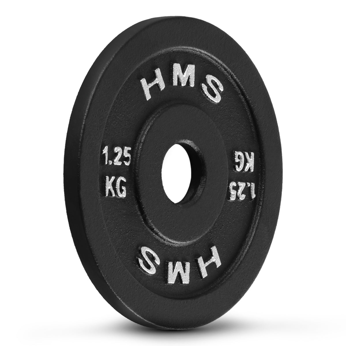 Tērauda svaru disks 30mm TCN01 MELNĀ PLĀKSNE 1,25 KG HMS