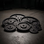 Tērauda svaru disks 30mm TCN01 MELNĀ PLĀKSNE 1,25 KG HMS