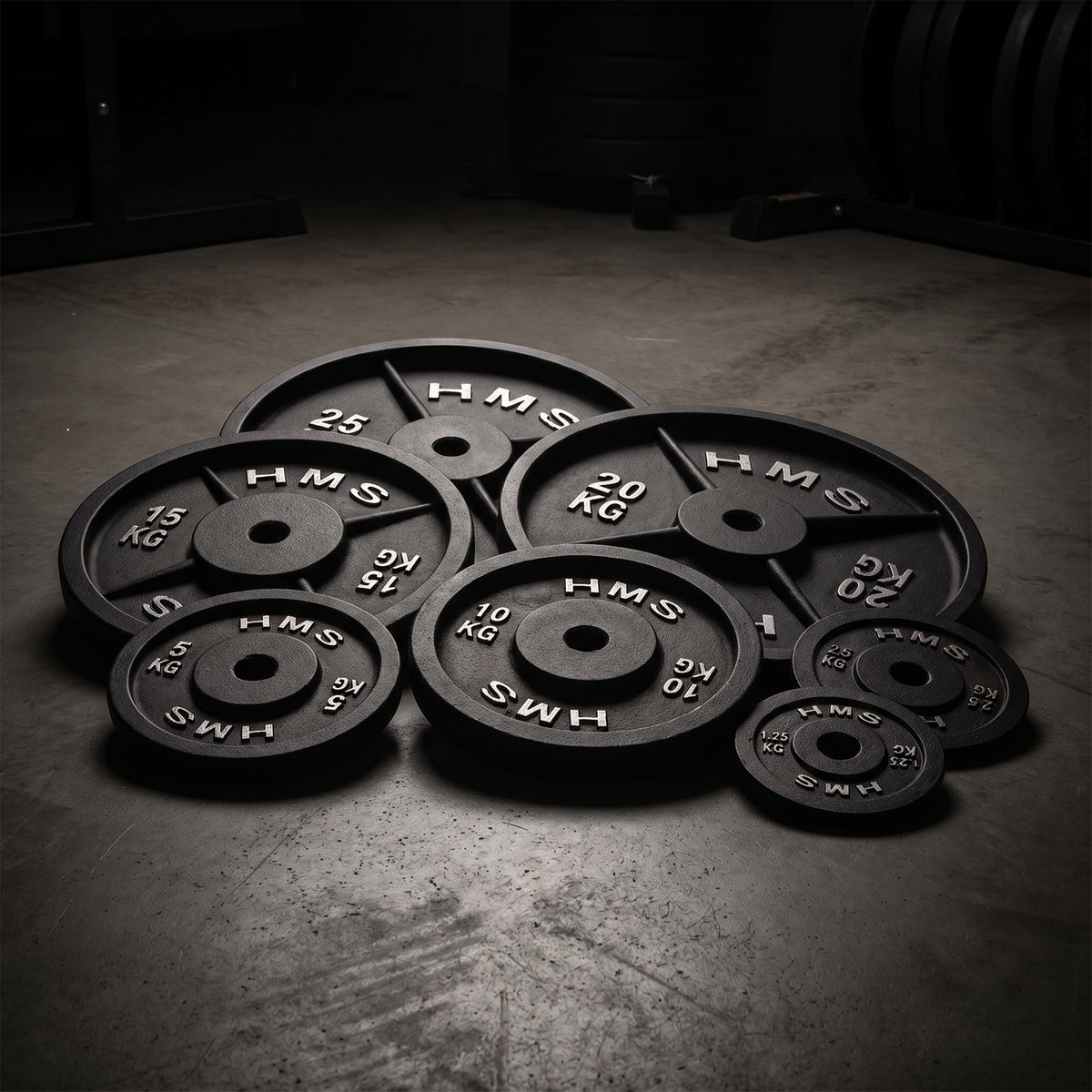 Tērauda svaru disks 30mm TCN01 MELNĀ PLĀKSNE 1,25 KG HMS