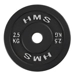 Tērauda svaru disks 30mm TCN02 MELNĀ PLĀKSNE 2,5 KG HMS