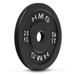 Tērauda svaru disks 30mm TCN02 MELNĀ PLĀKSNE 2,5 KG HMS