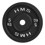 Tērauda svaru disks 30mm TCN05 MELNĀ PLĀKSNE 5,0 KG HMS