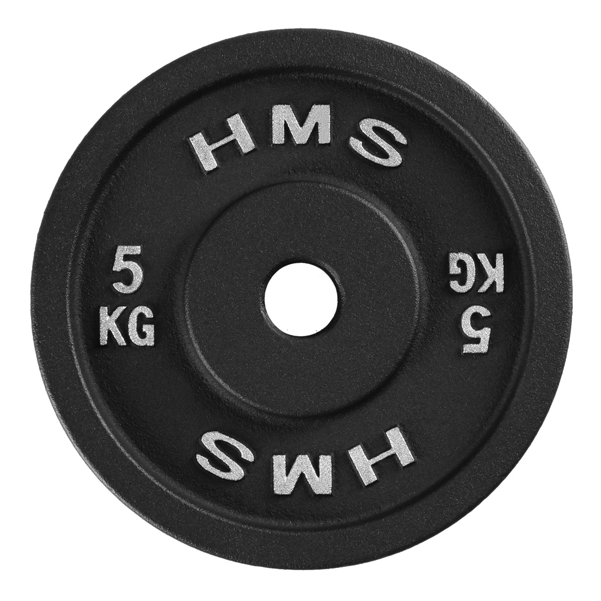 Tērauda svaru disks 30mm TCN05 MELNĀ PLĀKSNE 5,0 KG HMS
