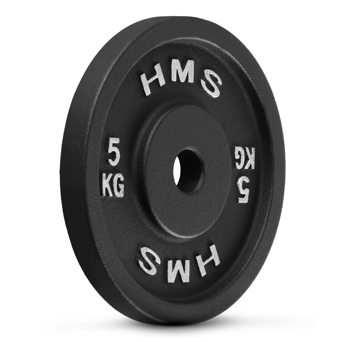 Tērauda svaru disks 30mm TCN05 MELNĀ PLĀKSNE 5,0 KG HMS