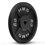 Tērauda svaru disks 30mm TCN15 MELNĀ PLĀKSNE 15 KG HMS