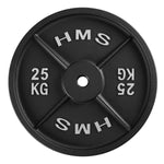 Tērauda svaru disks 30mm TCN25 MELNĀ PLĀKSNE 25 KG HMS