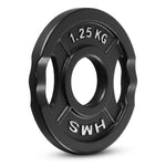 Gumijots svaru disks 50 mm TOD01 OLIMPIC PLĀNE MELNA 1,25 KG HMS