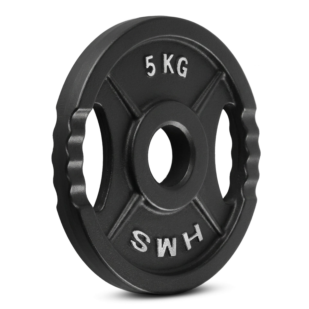 Gumijots svaru disks 50 mm TOD05 OLIMPIC PLĀKSNE MELNA 5 KG HMS