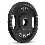 Gumijots svaru disks 50 mm TOD10 OLIMPIC PLĀKSNE MELNA 10 KG HMS