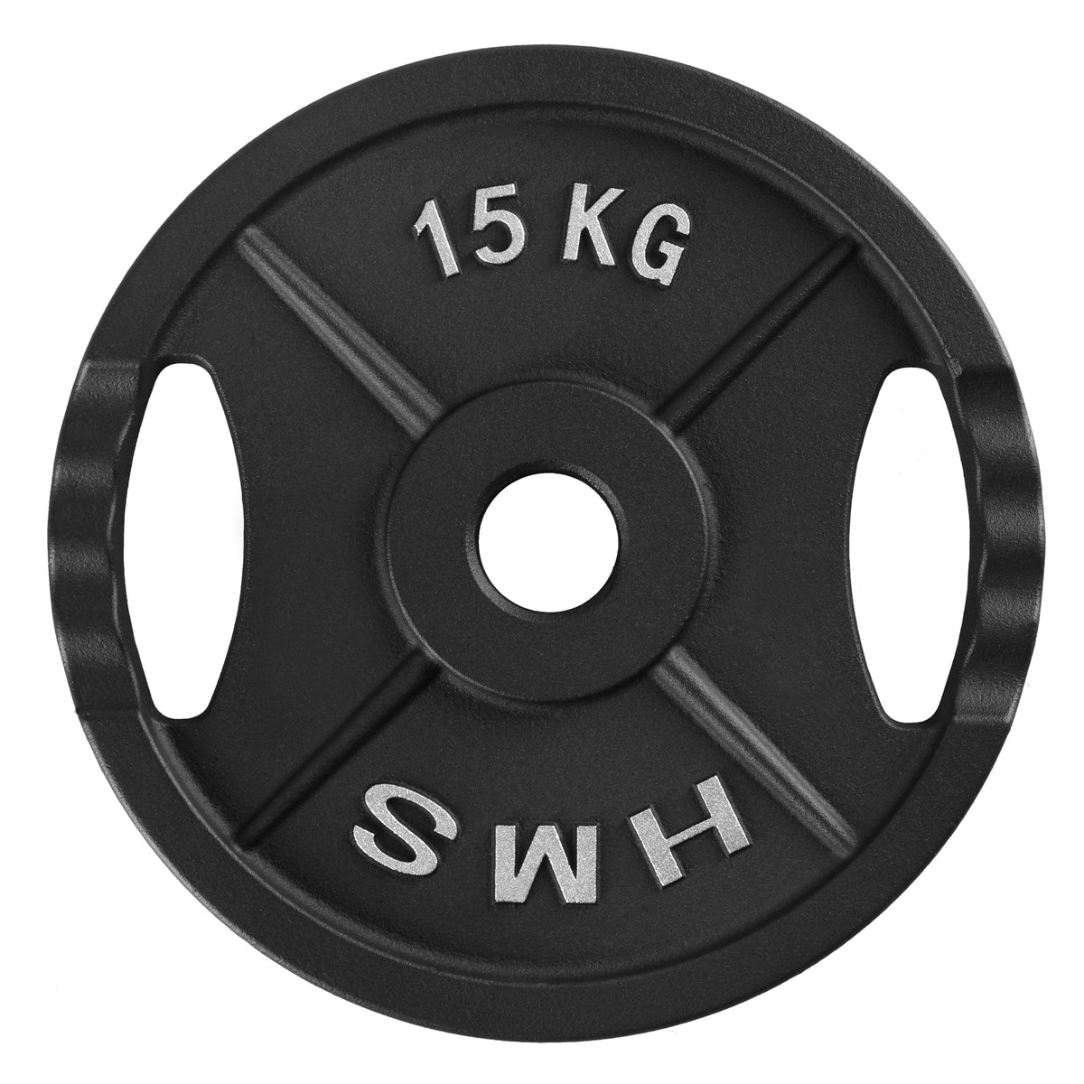 Gumijots svaru disks 50 mm TOD15 OLIMPIC PLĀKSNE MELNA 15 KG HMS