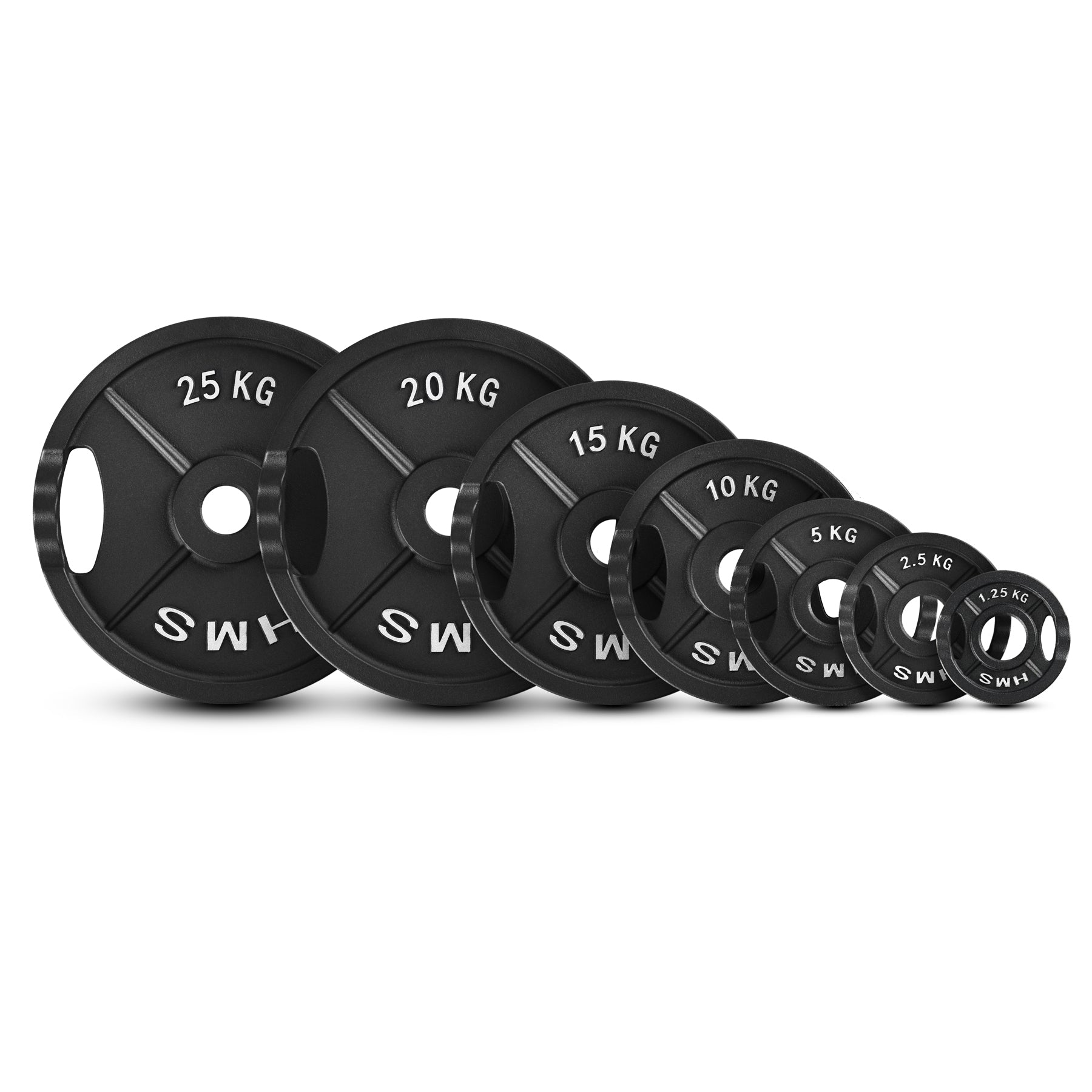 Gumijots svaru disks 50 mm TOD20 OLIMPIC PLĀKSNE MELNA 20 KG HMS