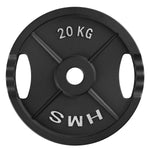 Gumijots svaru disks 50 mm TOD20 OLIMPIC PLĀKSNE MELNA 20 KG HMS