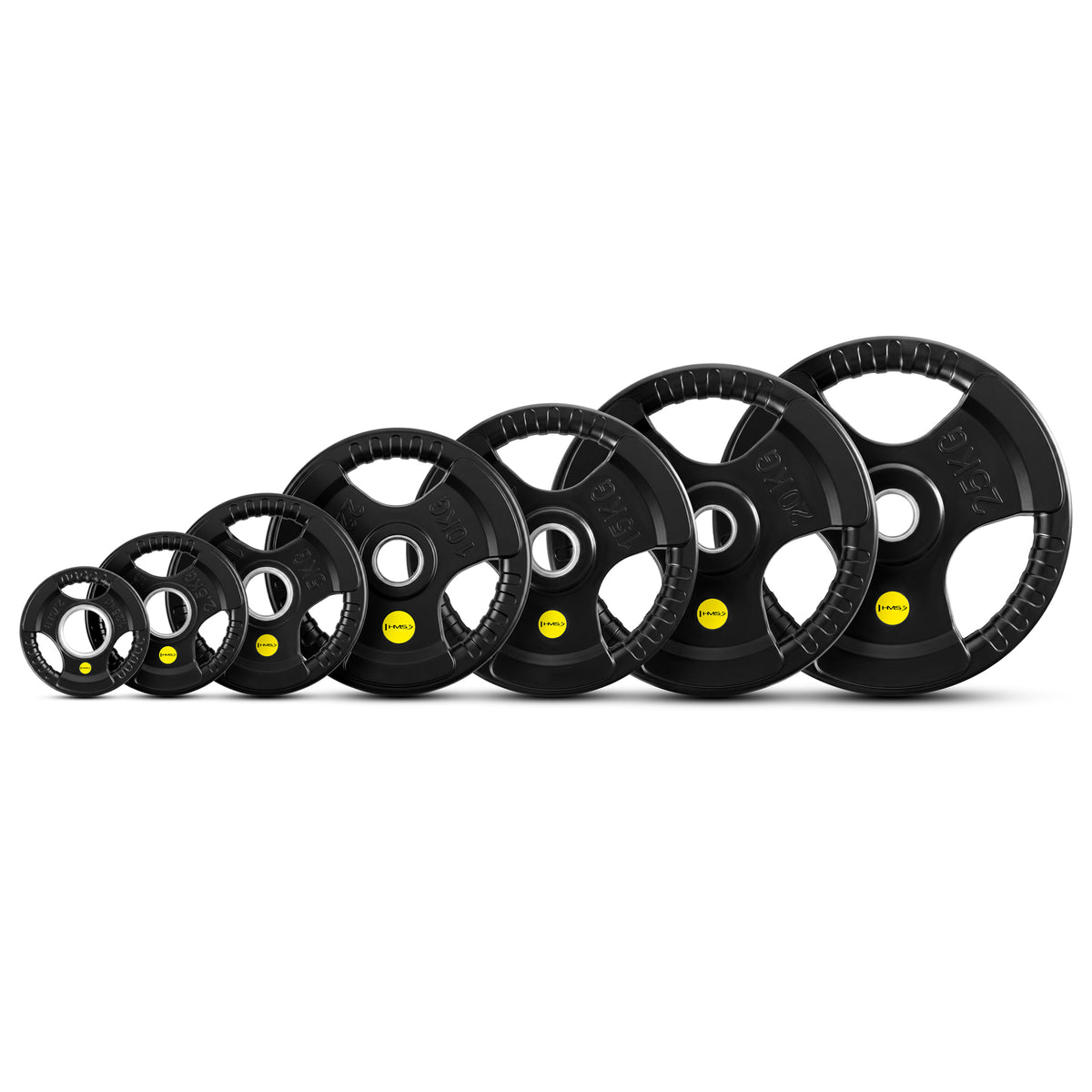 Gumijots svaru disks 50 mm TOK20 PRO OLYMPIC PLATE 20 KG HMS