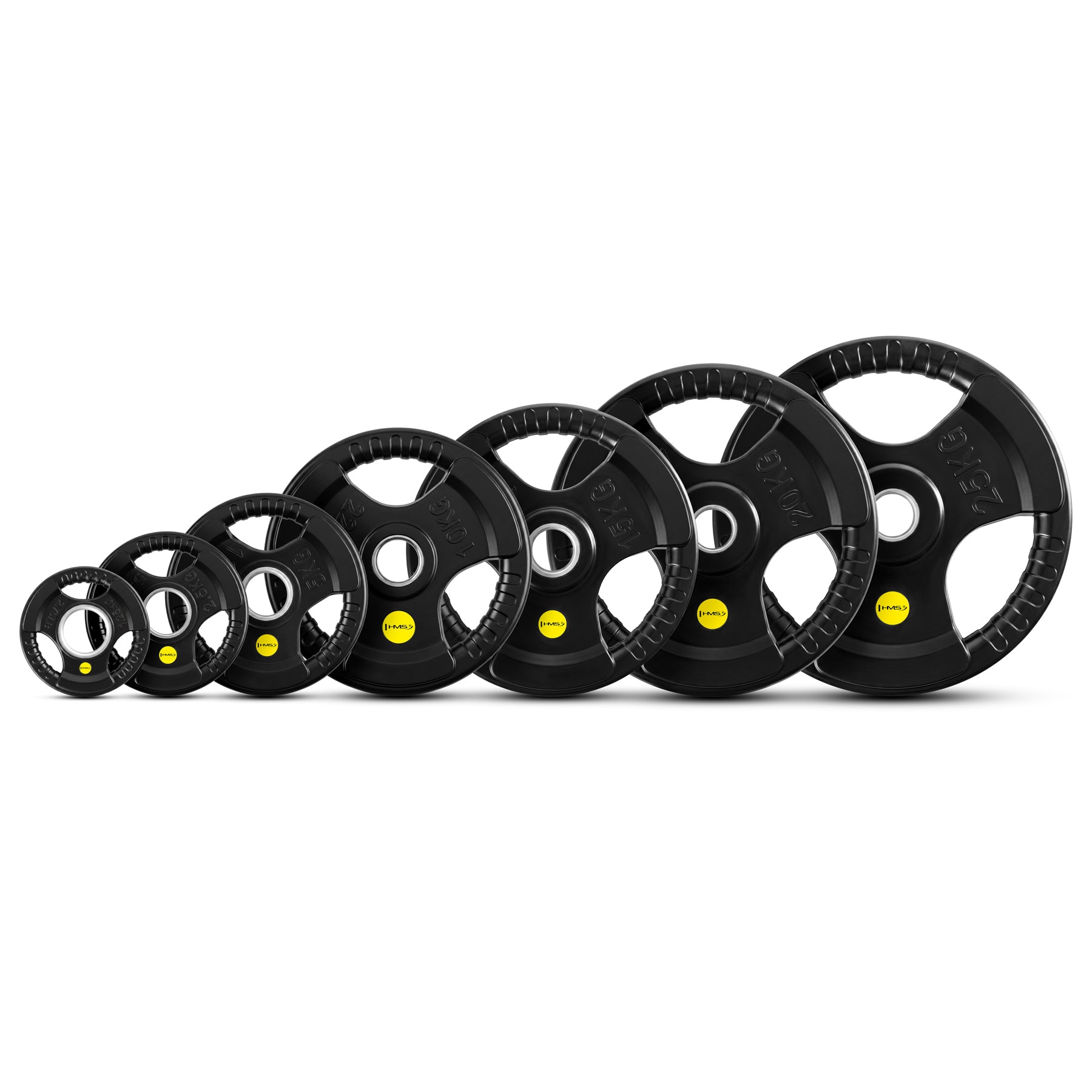 Gumijots svaru disks 50 mm TOK25 PRO OLYMPIC PLATE 25 KG HMS