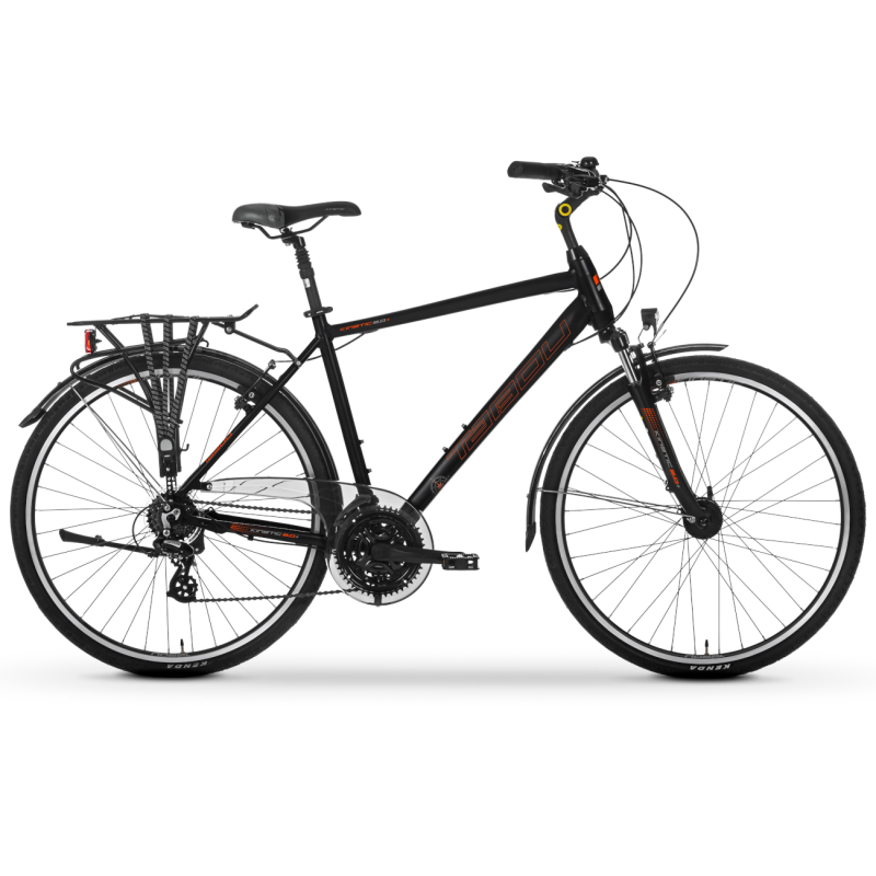 Vīriešu velosipēds TABOU Kinetic 2.0 PLUS, 28" melni oranžs (L)