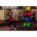 Pildīta bumba Tunturi Wall Ball 6 kg, sarkana