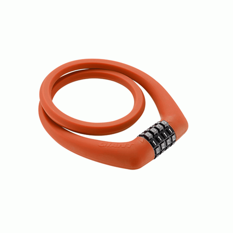 Kabeļu slēdzene GIANT SURELOCK GUMIJAS ORANŽS