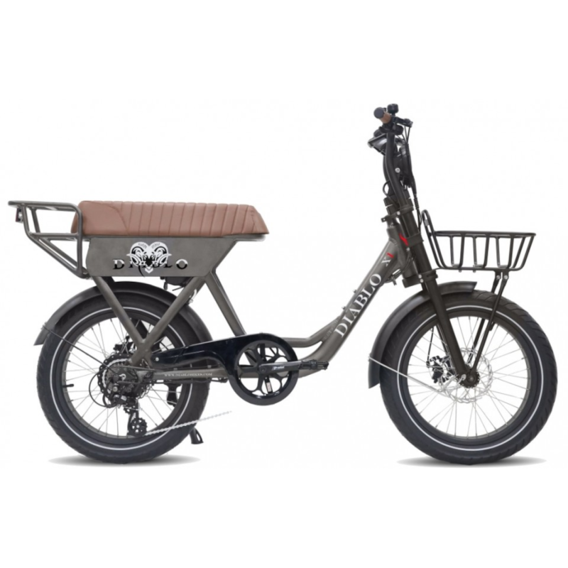 Elektriskais velosipēds DIABLO X1, matēts pelēks