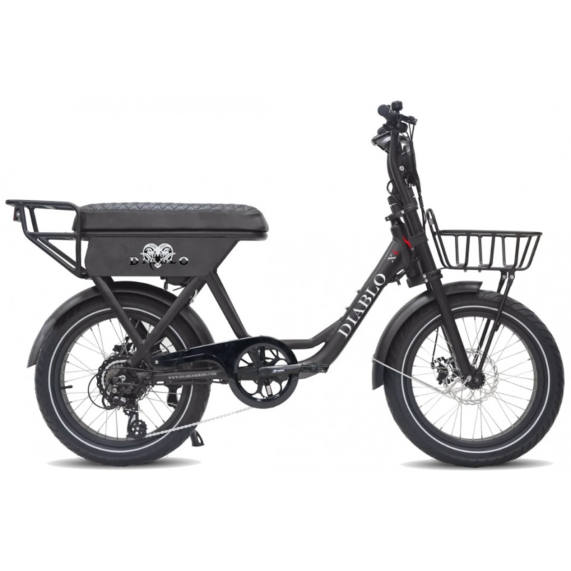 Elektriskais velosipēds DIABLO X1, matēts melns