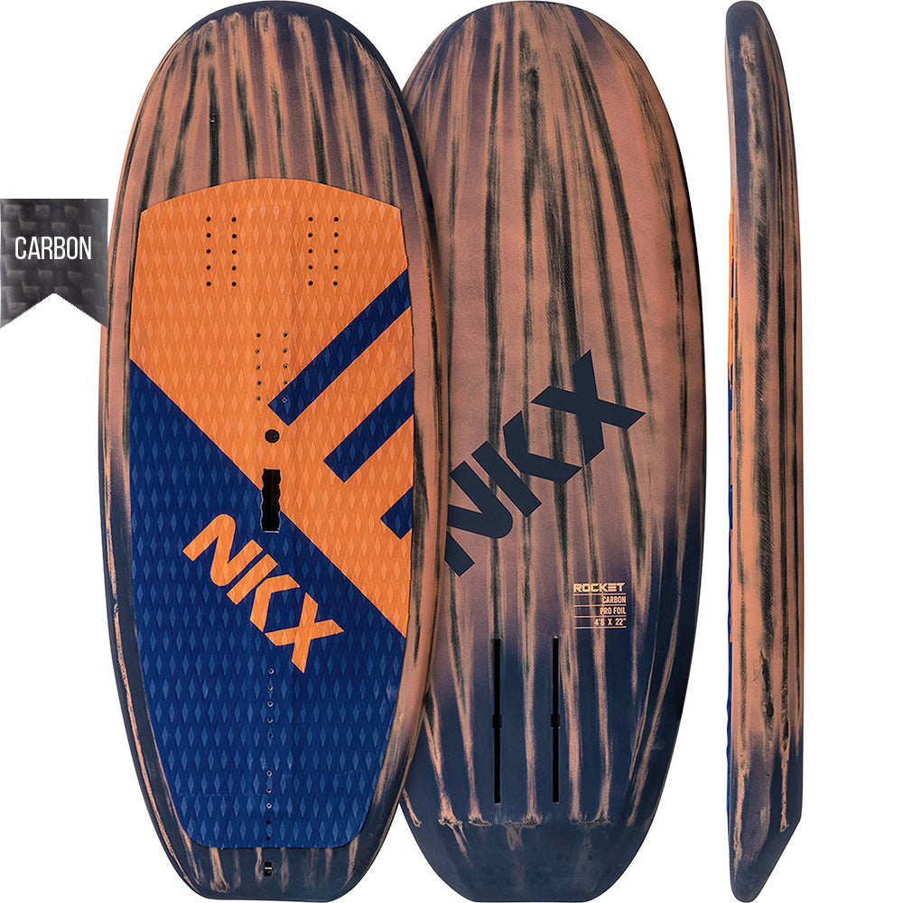 Sērfošanas dēlis NKX Rocket Carbon Foil Board 4'8 Papaya