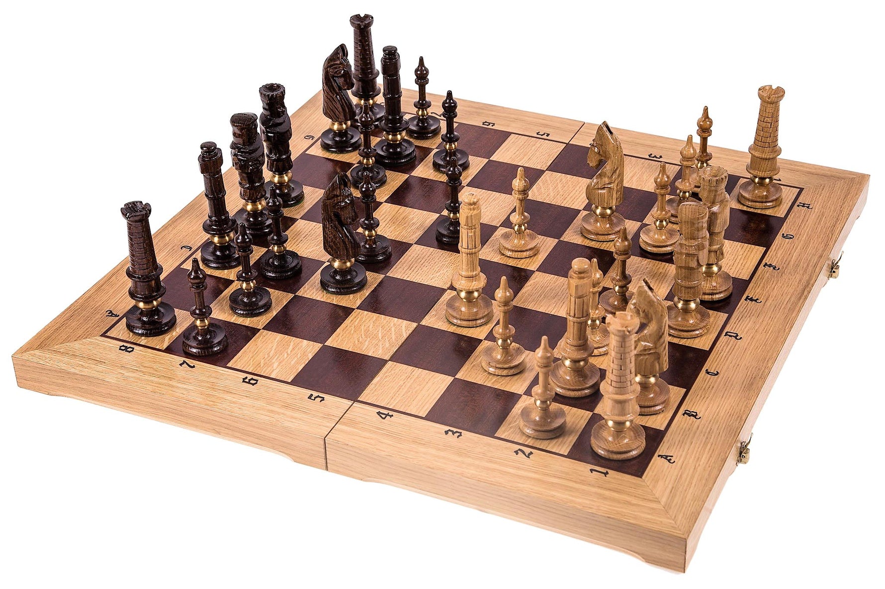 Šahs Royal DE LUX 650x325x80mm, karaļa ozols 130mm (ekskluzīvs)