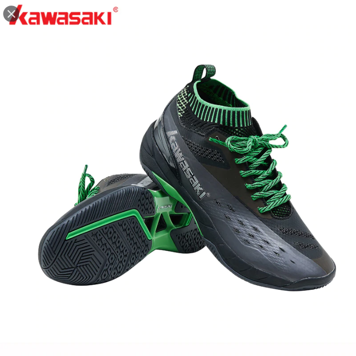 Badmintona apavi K-560L melni/zaļi