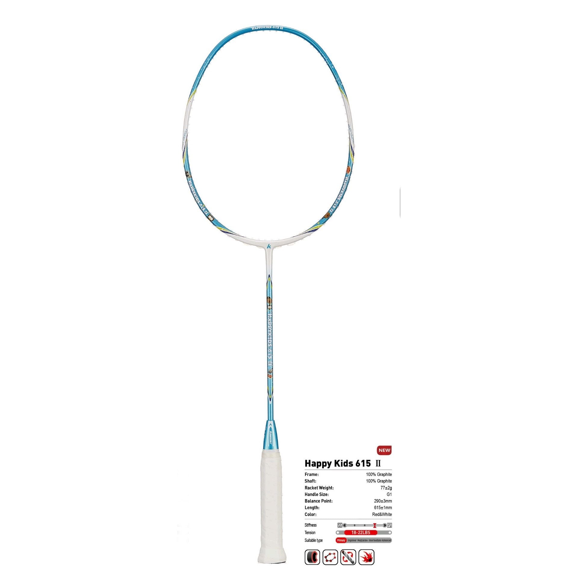 Badmintona rakešu komplekts (bērniem) Kawasaki Happy Kids 605 dzeltenā un rozā krāsā