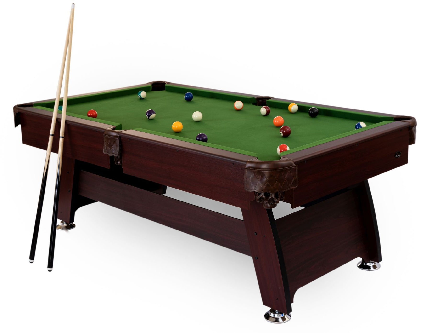 Biljarda galds Bilaro Q15 7 pēdas (212x121cm) zaļš audums ar aksesuāriem