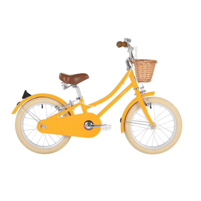 Meiteņu velosipēds Bobbin Gingersnap 4-6 gadiem, 16 collas, dzeltenā krāsā