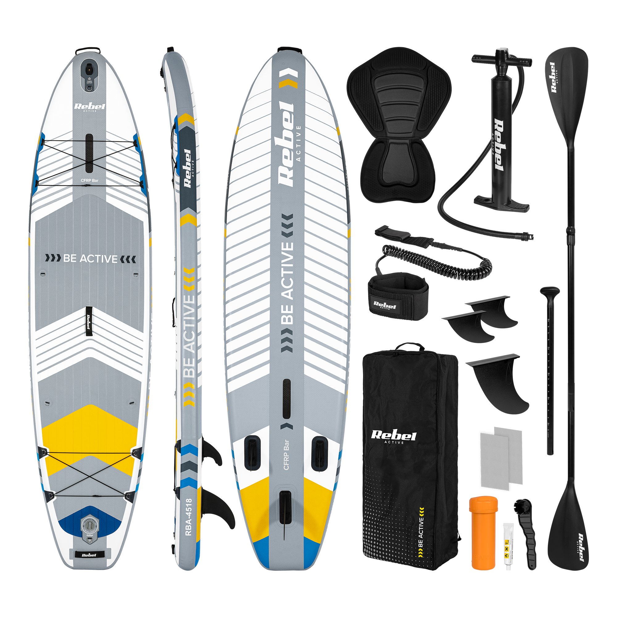 REBEL ACTIVE PRO RBA-4518 SUP dēlis - balts