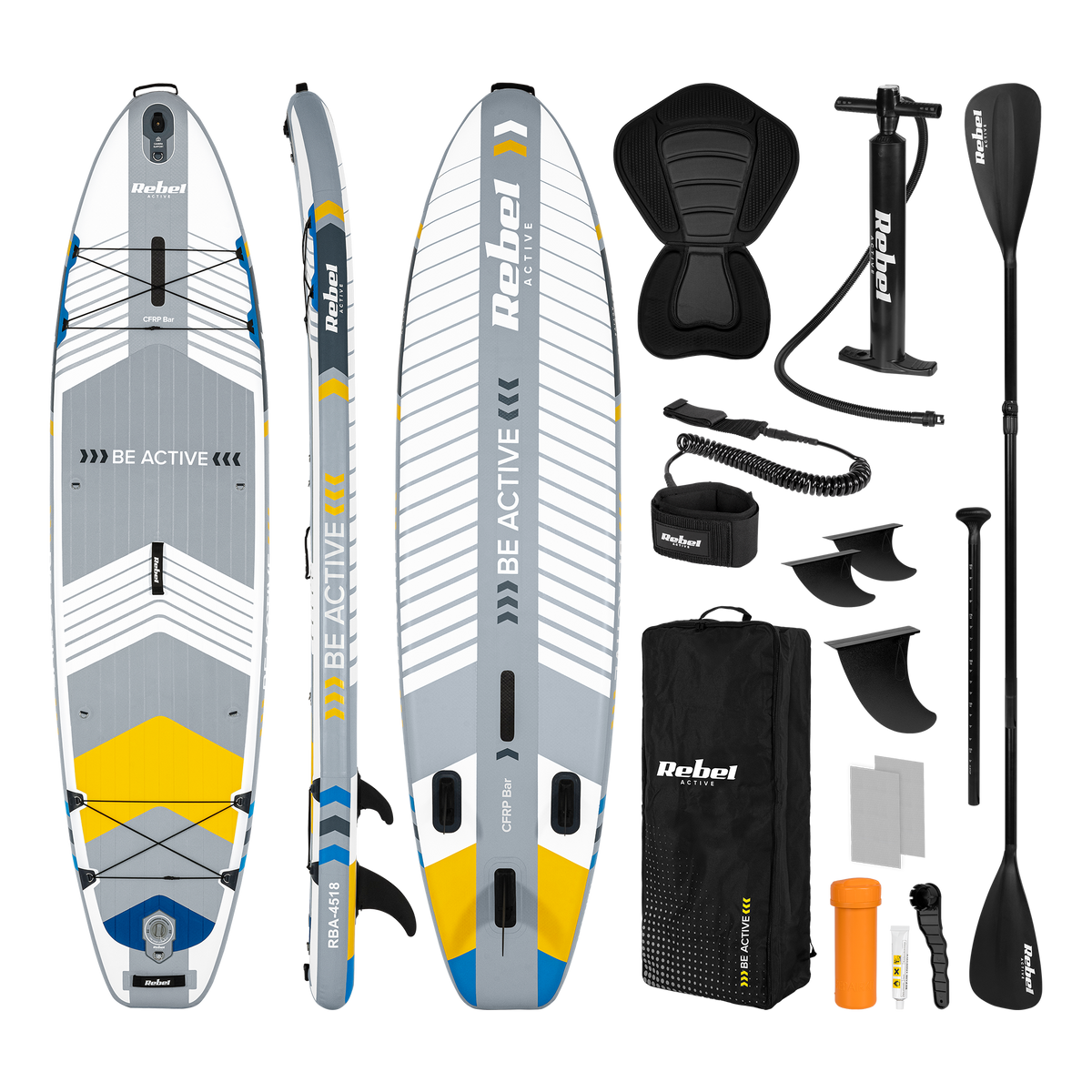 REBEL ACTIVE PRO RBA-4518 SUP dēlis - balts
