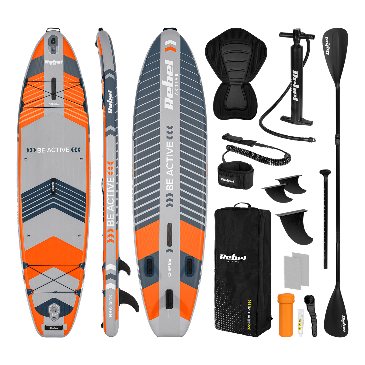 REBEL ACTIVE PRO RBA-4518 SUP dēlis - oranžs