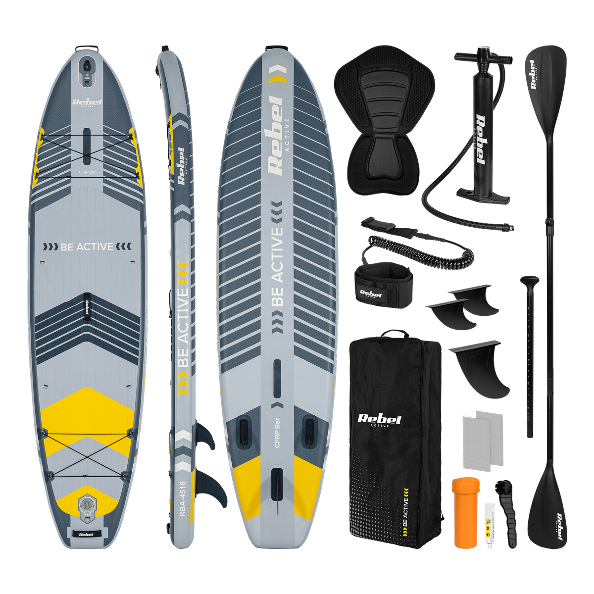 REBEL ACTIVE PRO RBA-4518 SUP dēlis - pelēks