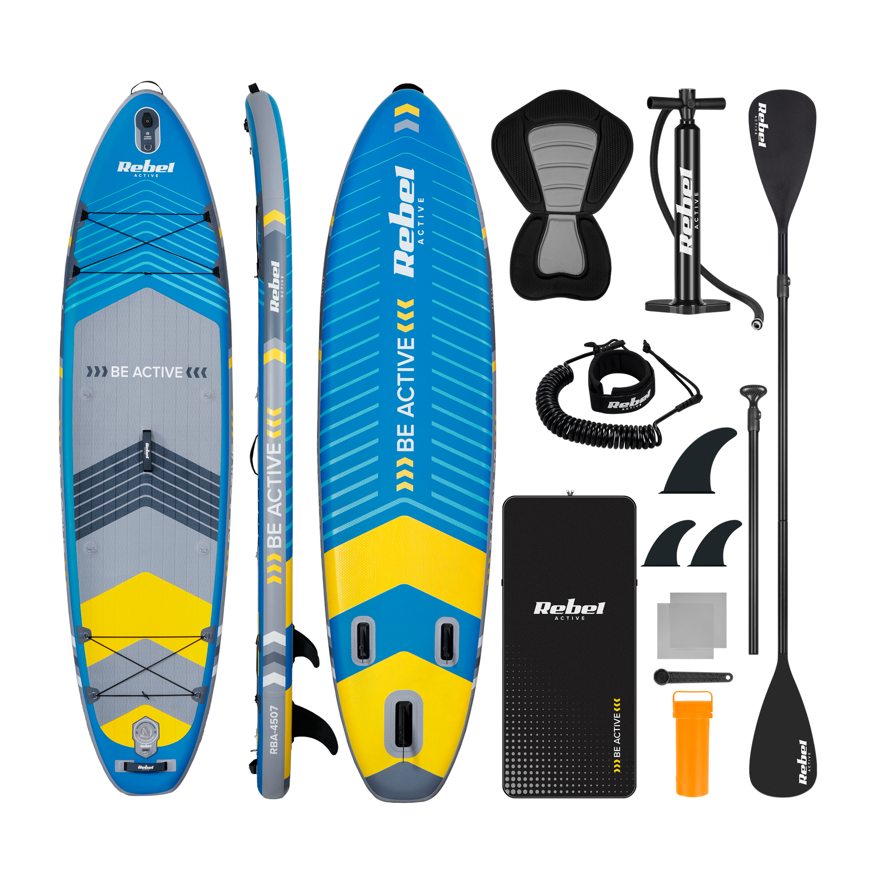 Sup dēlis piepūšams REBEL ACTIVE RBA-4507 SUP dēlis - zils