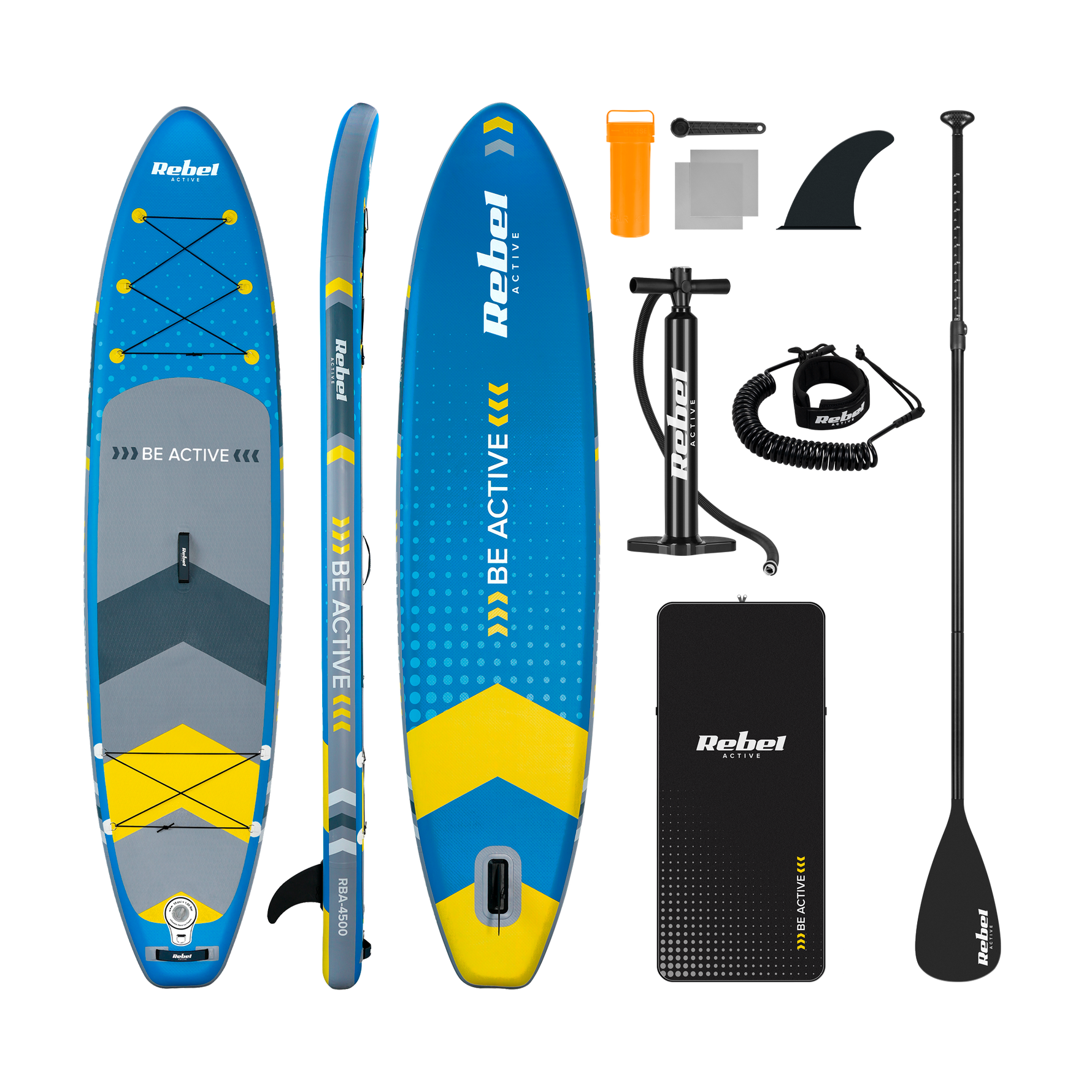 Sup dēlis piepūšams REBEL ACTIVE RBA4500 SUP dēlis - zils