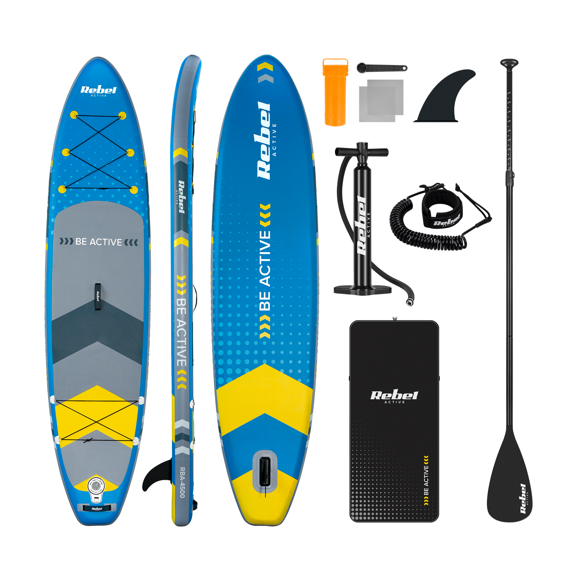 Sup dēlis piepūšams REBEL ACTIVE RBA4500 SUP dēlis - zils