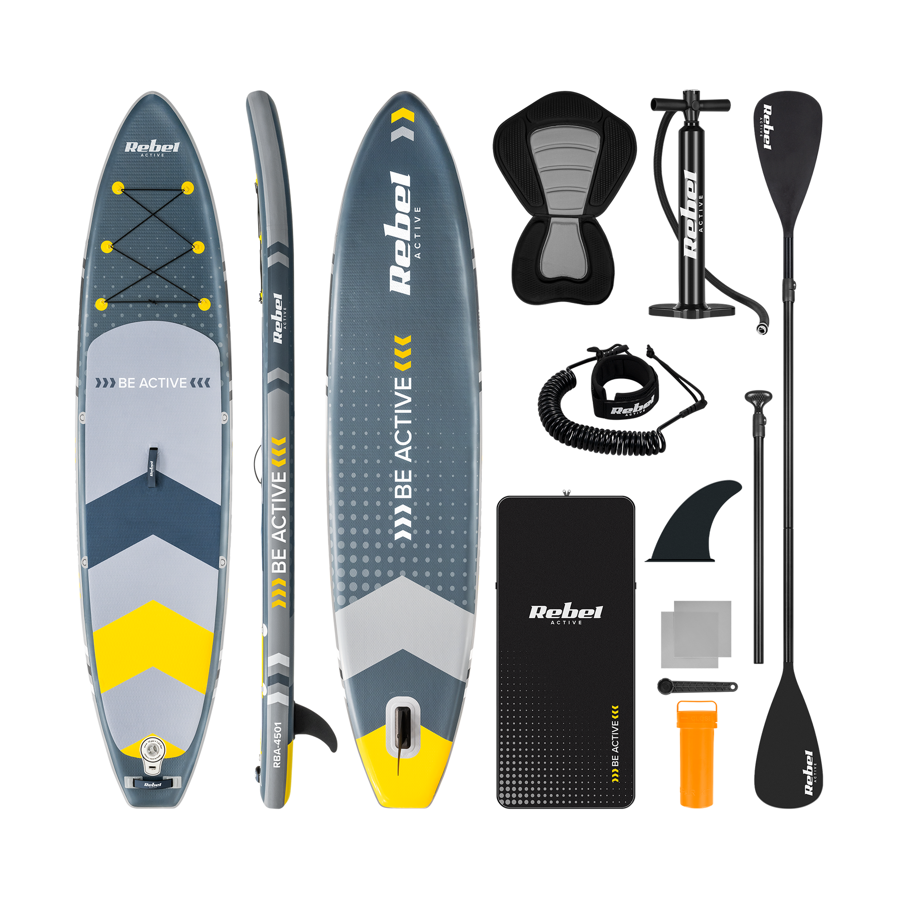 Sup dēlis piepūšams REBEL ACTIVE SUP dēlis ar sēdekli 350x81x15, komplekts RBA4501
