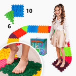 Masāžas paklājiņš Ortek Dinosaurs Puzzle 10 elementi + 6 trijstūri